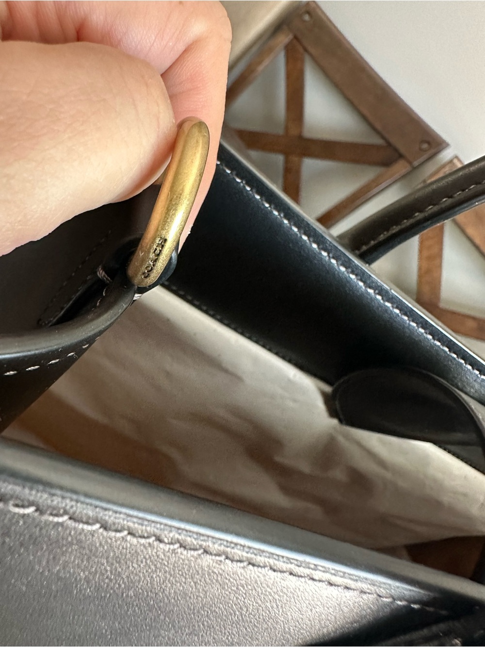 Coach Black Ace 35 Tote - Picture 11 of 16